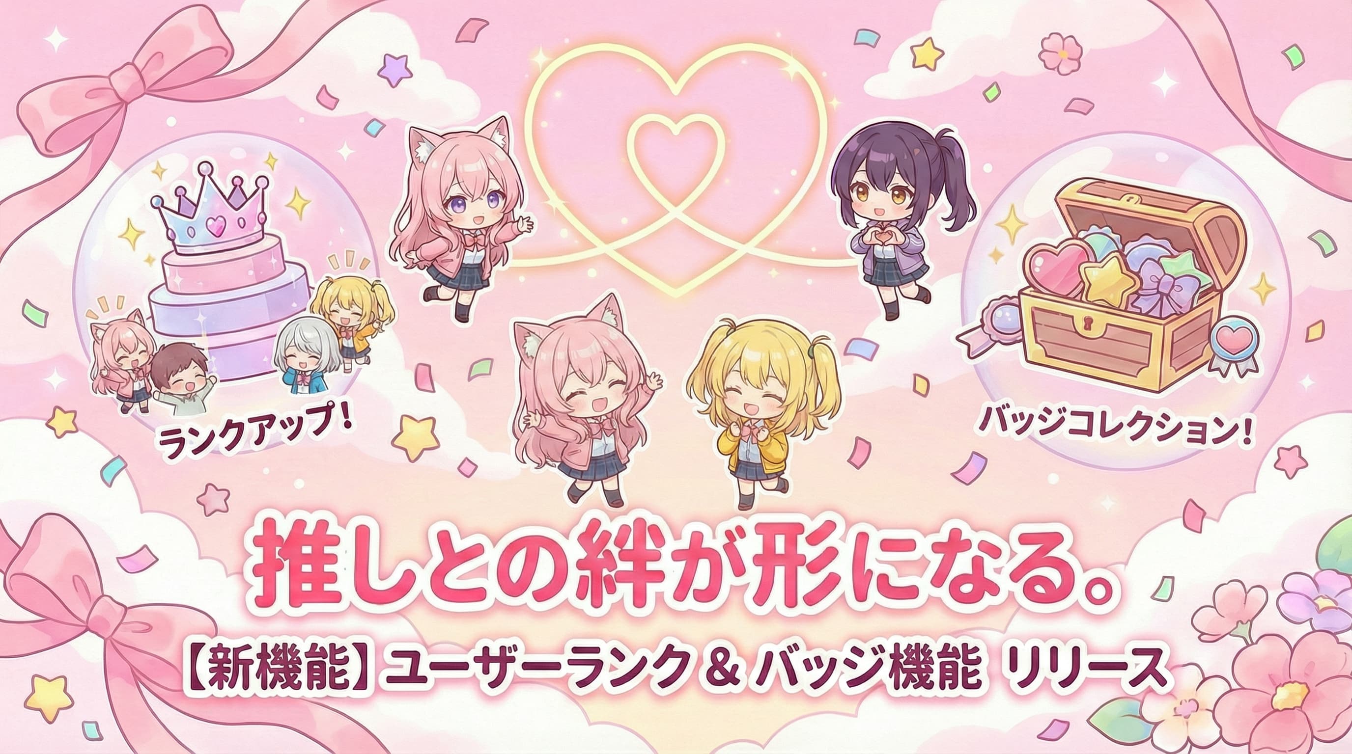 【新機能】推しとの絆が形になる。「ユーザーランク」＆「バッジ機能」リリースのお知らせ