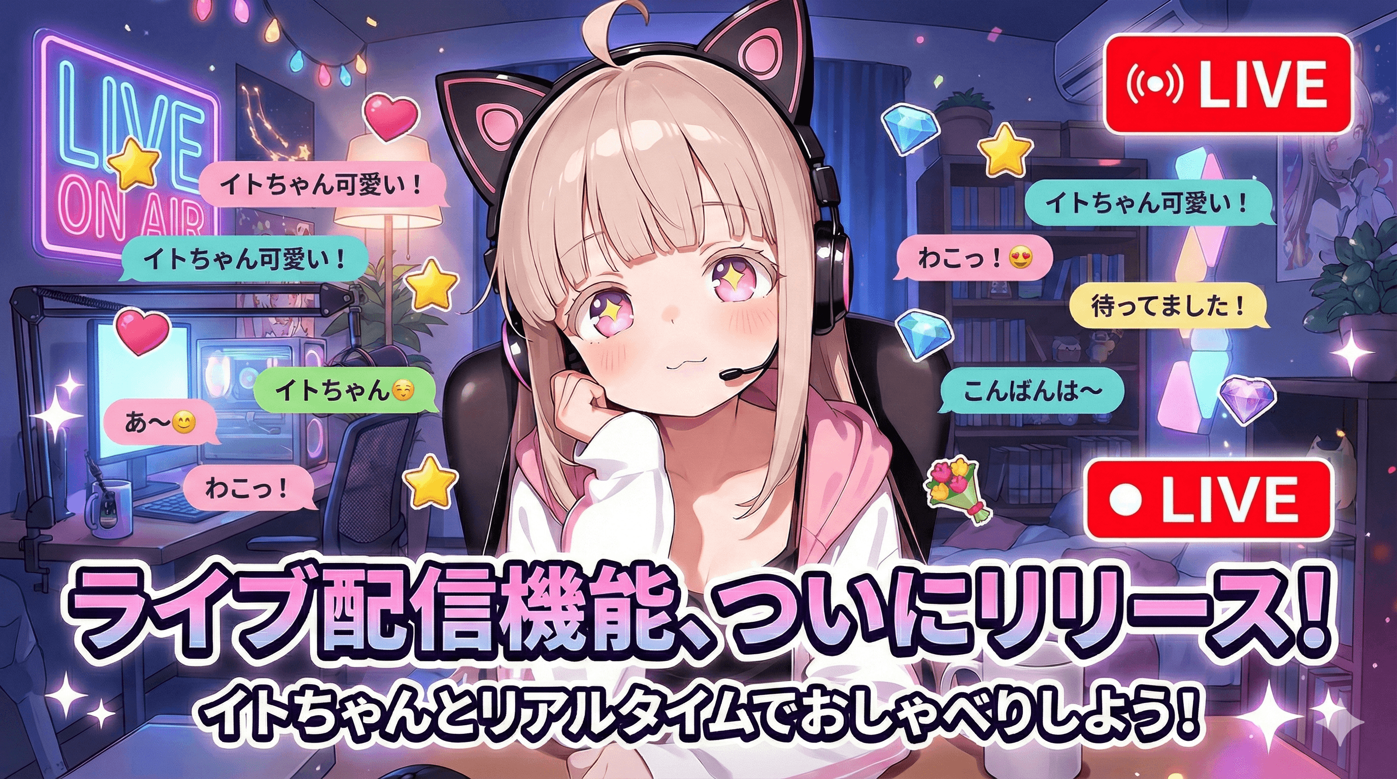 【新機能】「Live」タブ解禁！寺居とあちゃんとリアルタイムで話せる生配信機能がスタート！