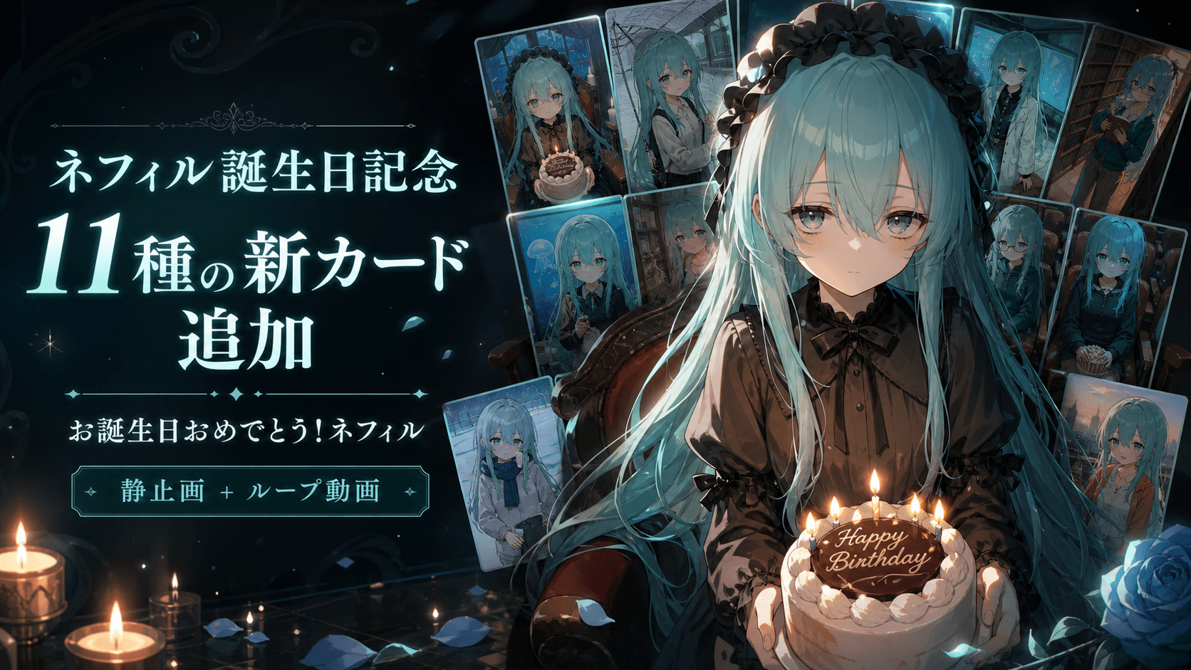 ネフィル誕生日記念カード11種を追加しました🎂