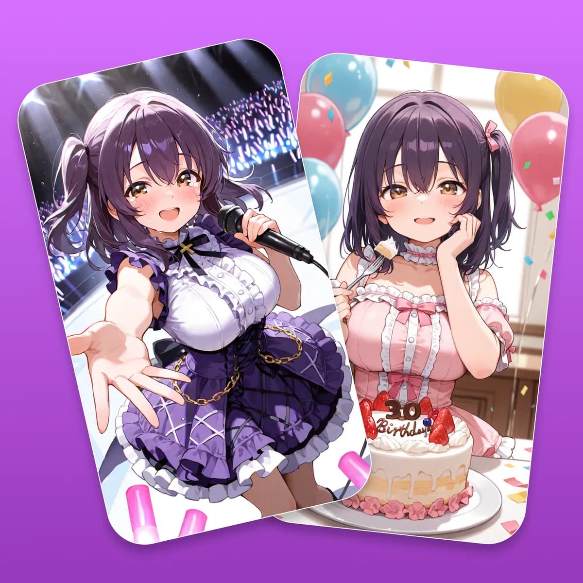 今日は紫暖のお誕生日!シチュカを11種類追加しました!
